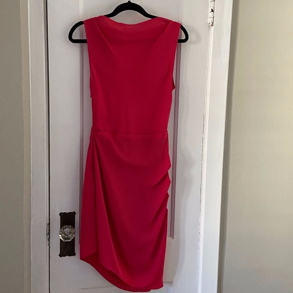 Pink Silk Asymterical dress - Picture 2 of 4